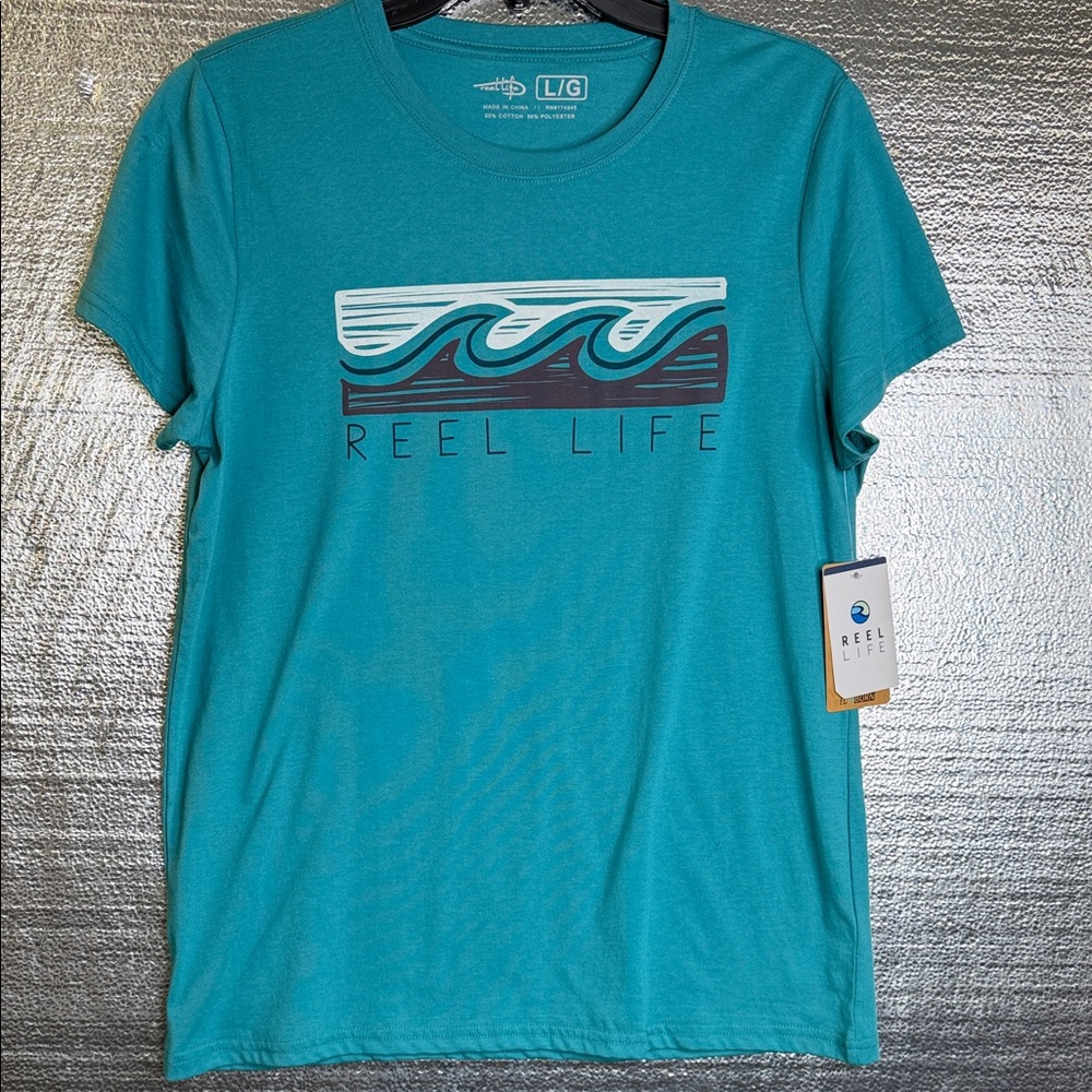 Reel Life Women's Ocean Wave Tee NWT